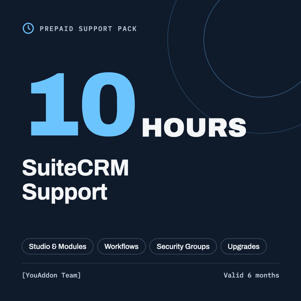 SuiteCRM Support by YouAddon Team