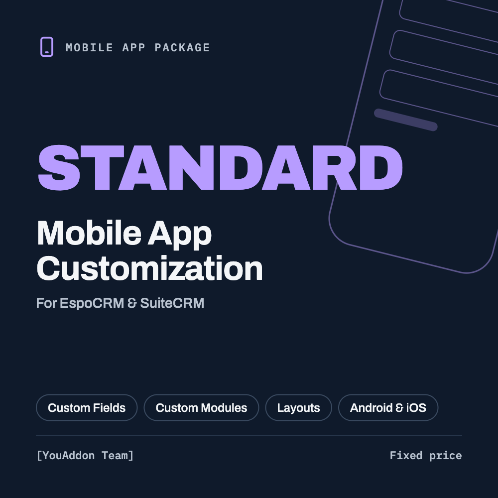 Mobile App Customization – Standard by YouAddon Team